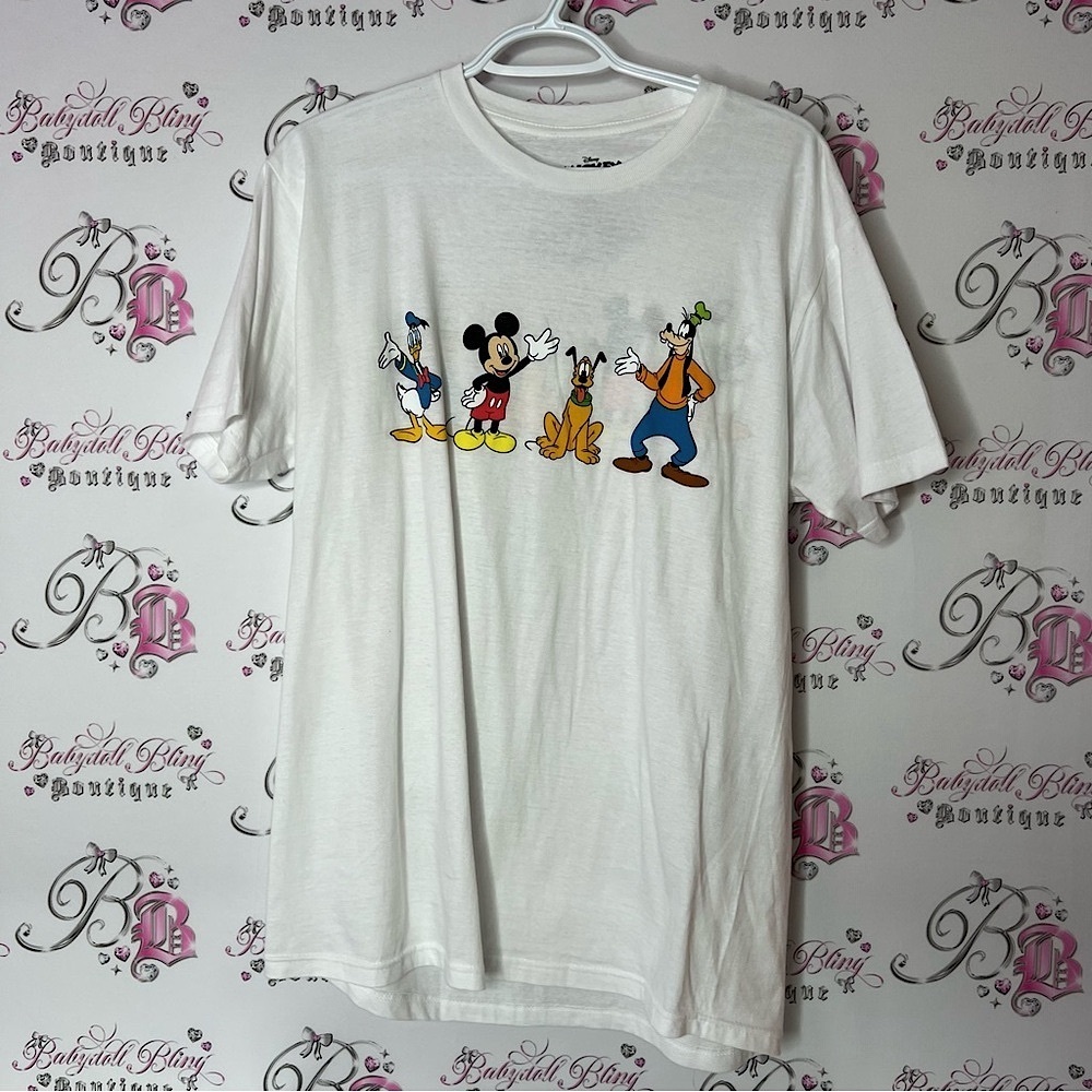 Disney tshirt characters on front and back White T-Shirt with Disney Characters